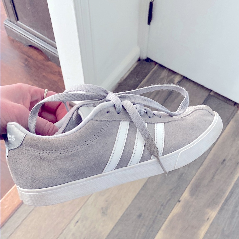 Gray & White Adidas Sneakers